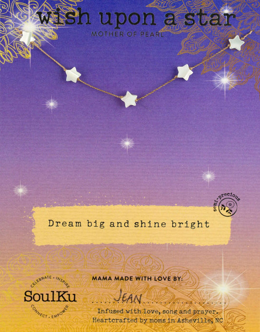 Mother of Pearl Star Celestial Necklace for Wish Upon A Star