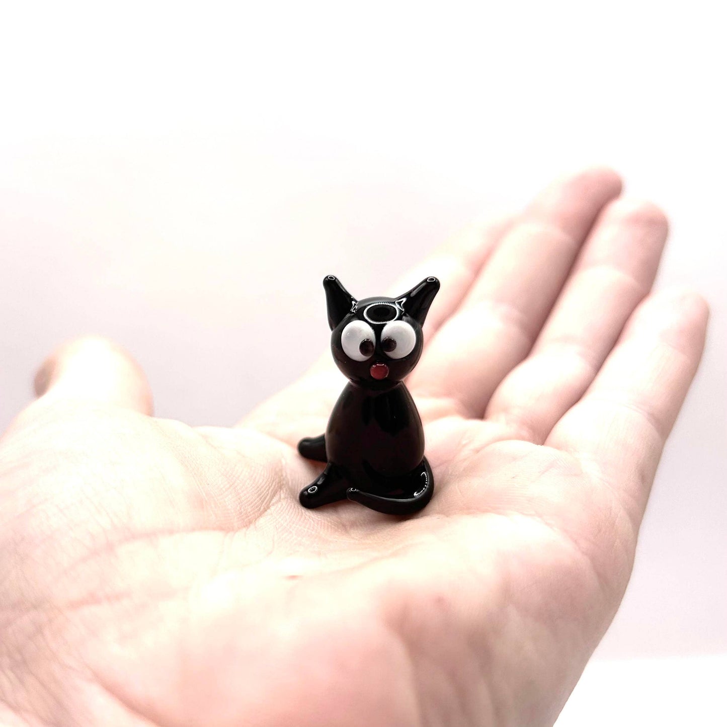 Figurine - Handblown Glass Mini Cat