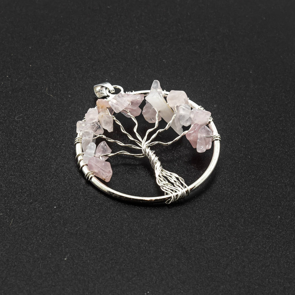 Tree of Life Gemstone Pendant Necklaces: Amethyst