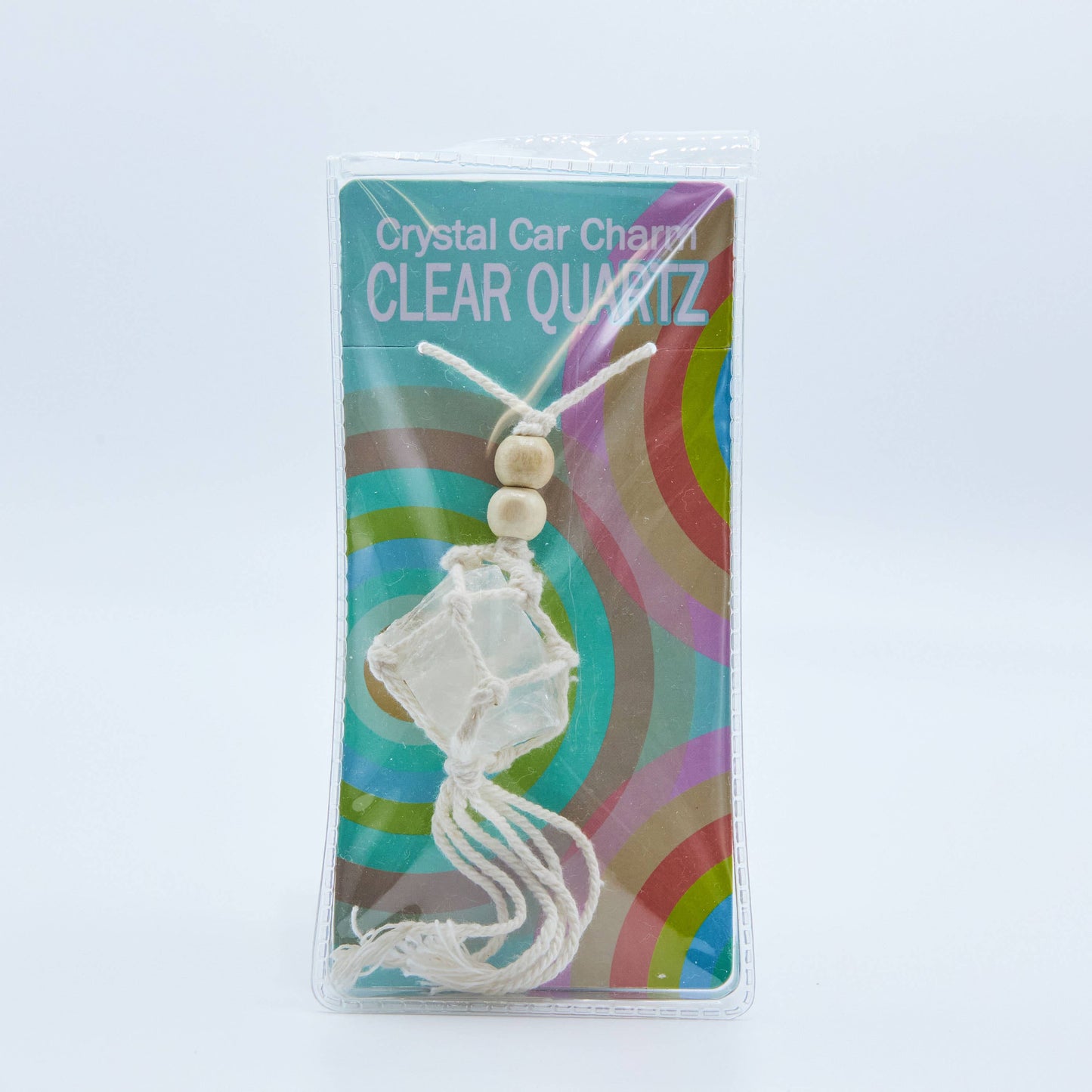 Clear Quartz Free Form Stone Car Charm