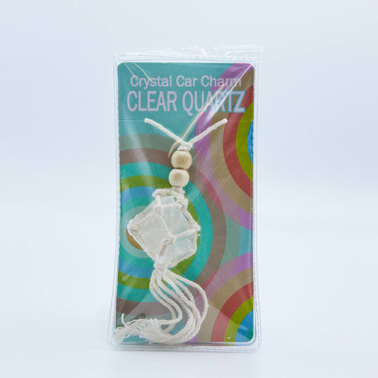 Clear Quartz Free Form Stone Car Charm