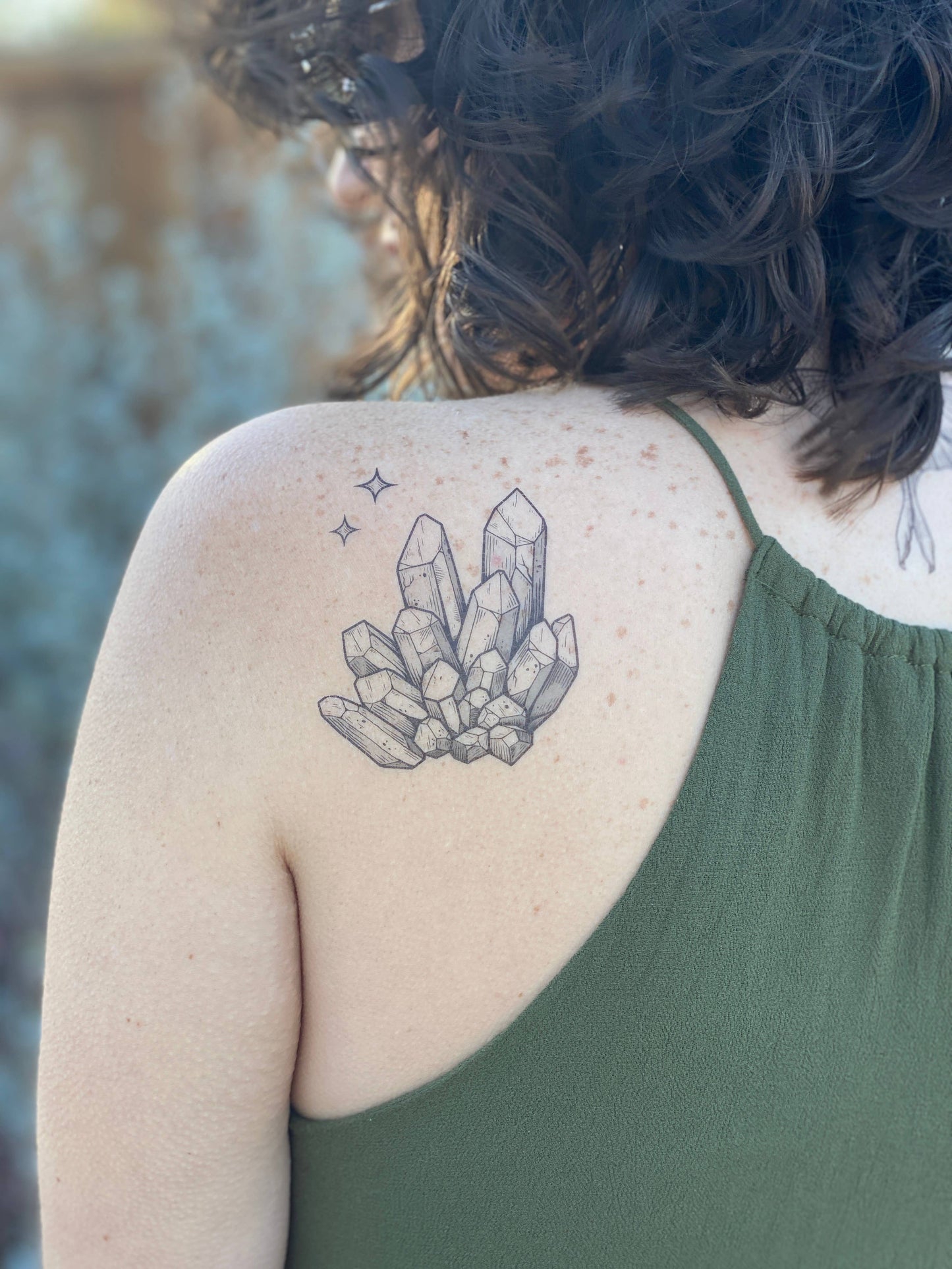 Nature Tats - Crystal Quartz Temporary Tattoo: 1-Pack