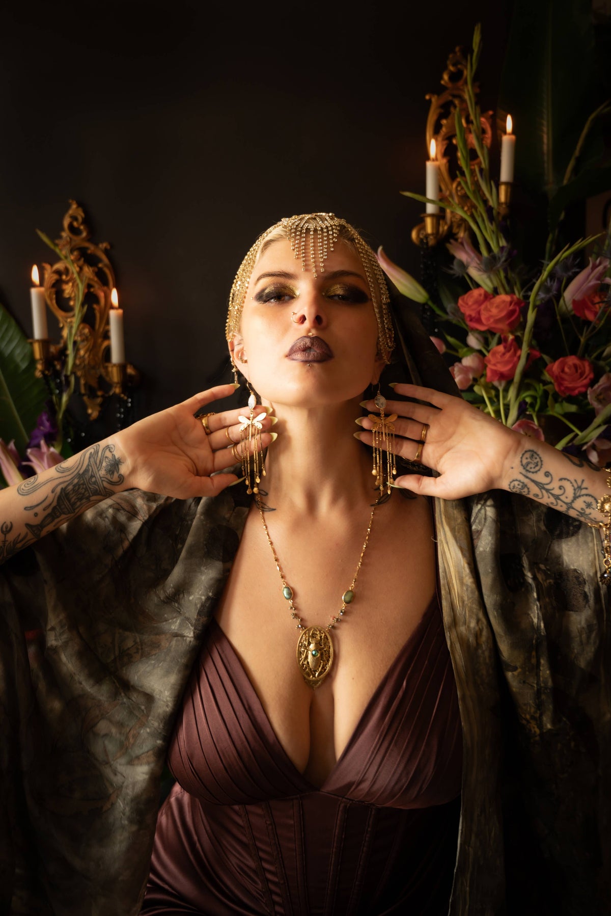 Temple of Venus Tassel Earrings: Dragonfly