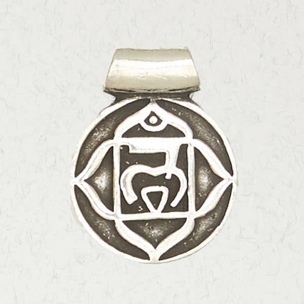 Chakra Pewter Pendant Necklace – Root Chakra: Pewter