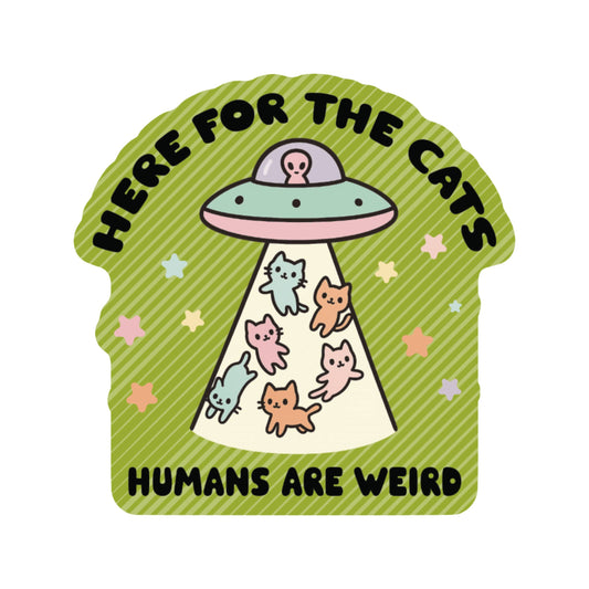 Funny UFO Life Sarcasm Cats High Quality Vinyl Sticker