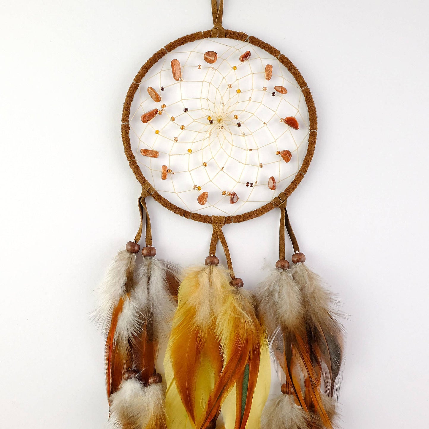 Dream Catcher - 5" Brown Ombre Beaded Dream Catcher