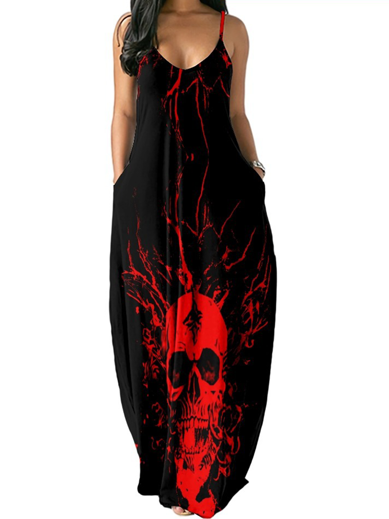 Skull Print Dress: XL