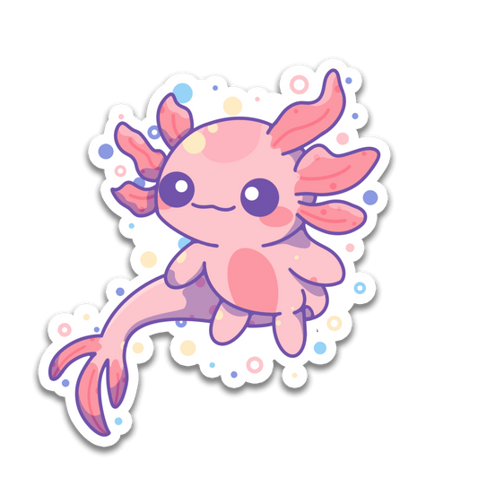 Stickers - S Finn - Axolotl - 2.75 x 3.25 in