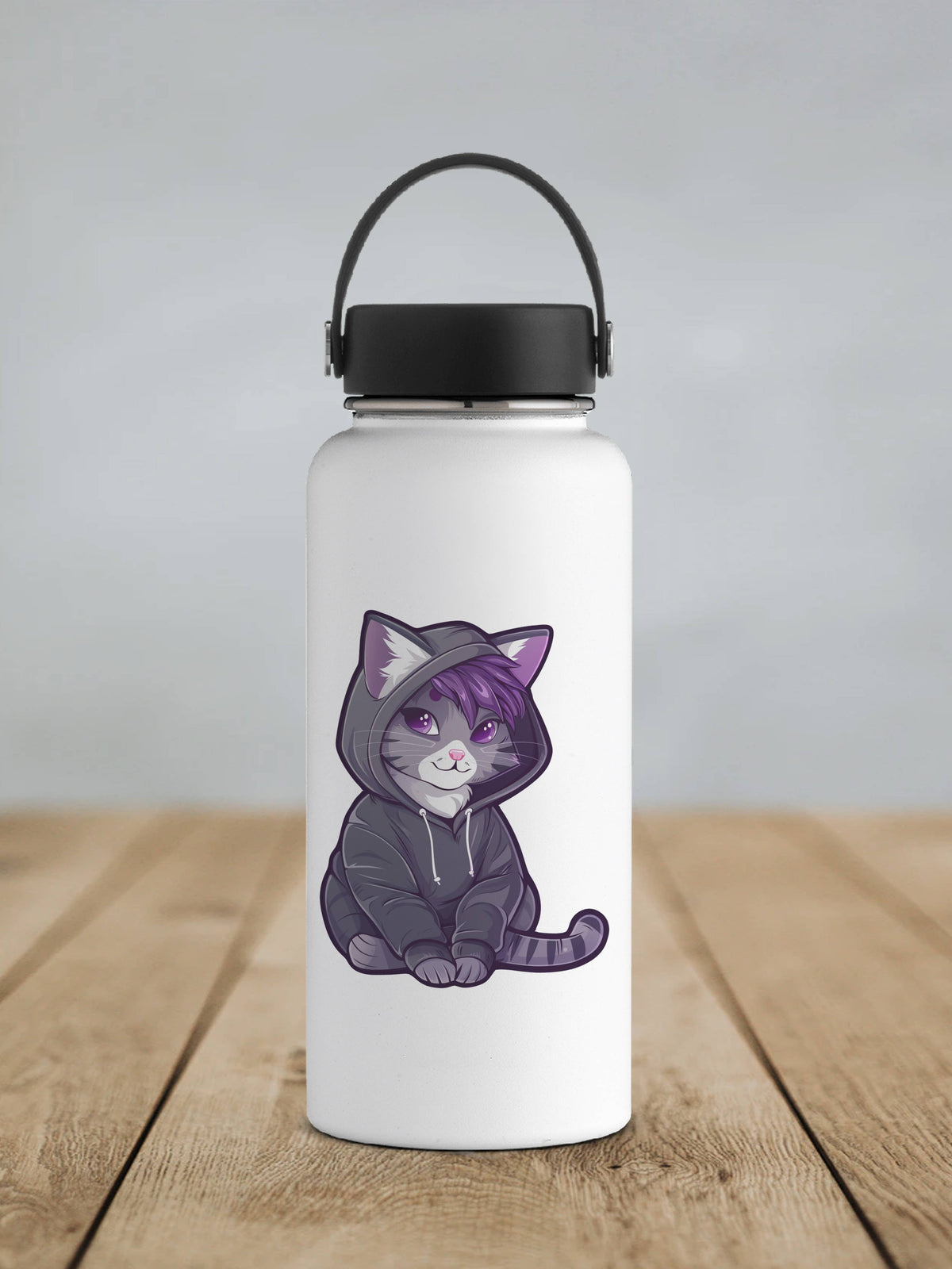 Hoodie Cat Sticker : 3
