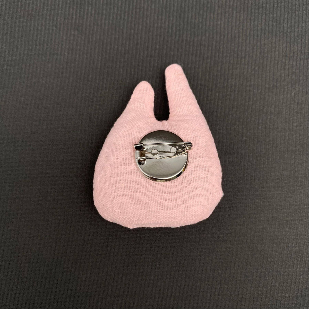 Funny Cat Head Linen-cotton Cloth Cartoon Brooch: Pink