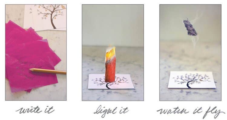Flying Wish Paper - Sweet Hearts / Mini Kit / 15 WISH PAPER™ + Accessories (Not pictured)