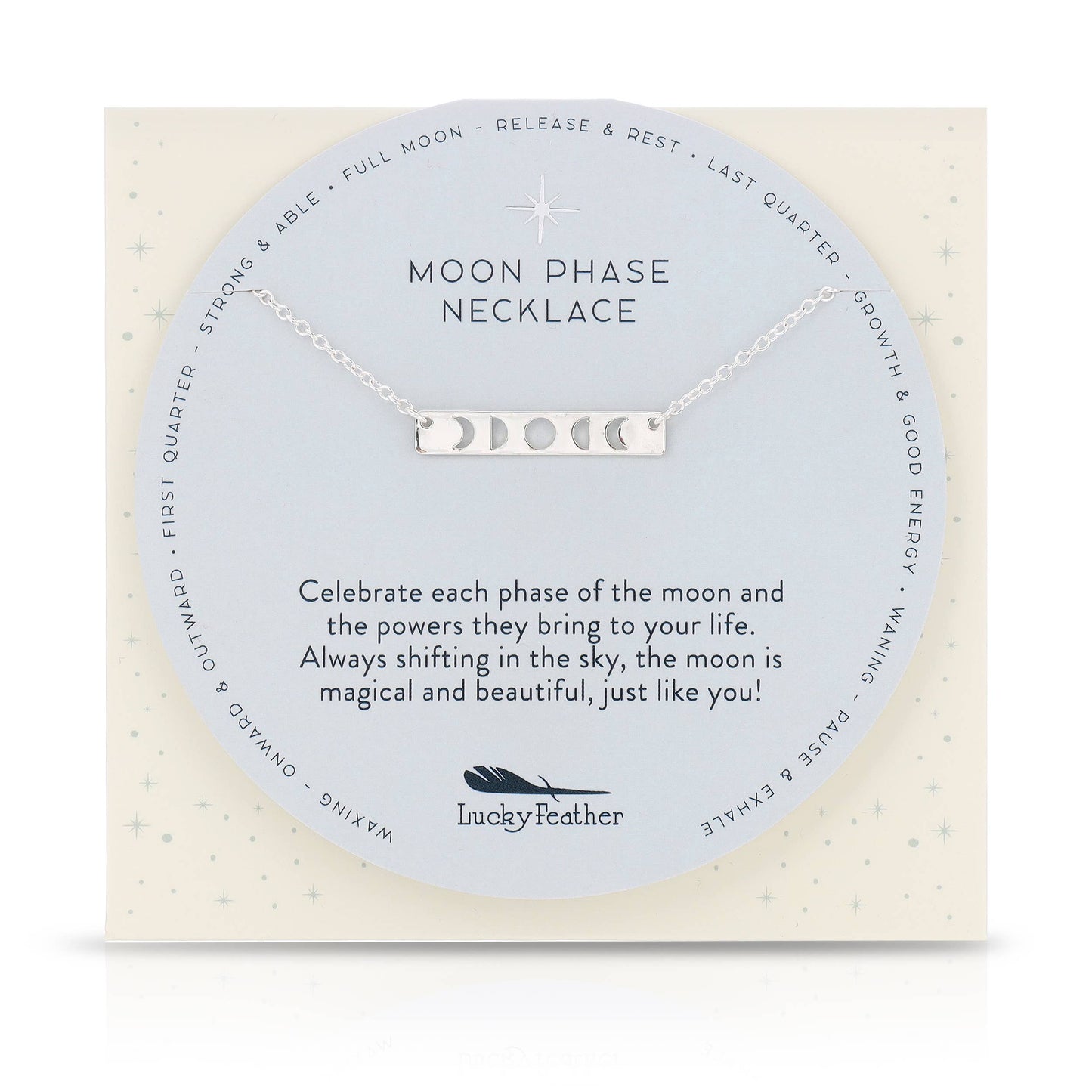 Moon Phase Necklace - Silver