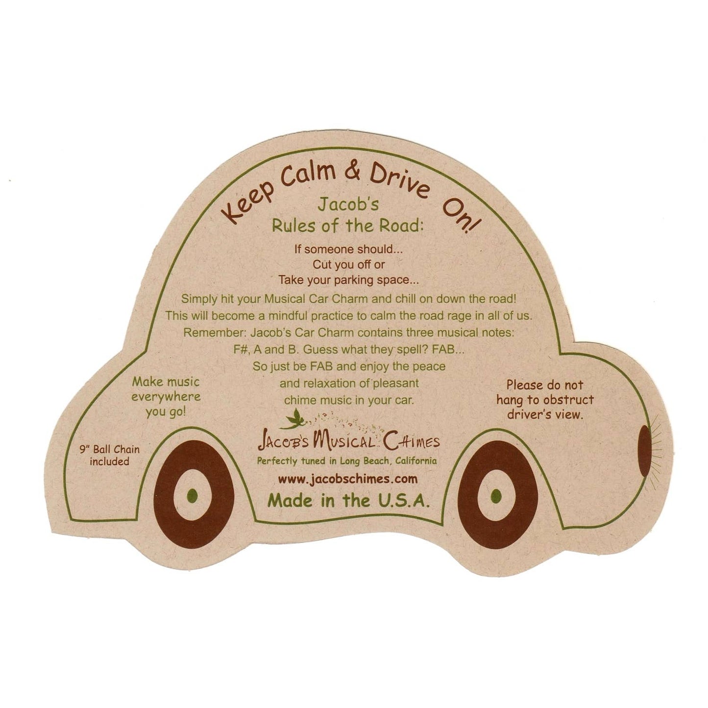 Jacob's Musical Car Charm Chime, Daisy
