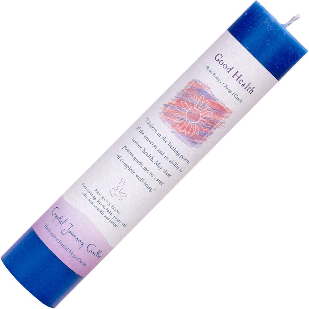 Reiki Herbal Pillar Candle Good Health