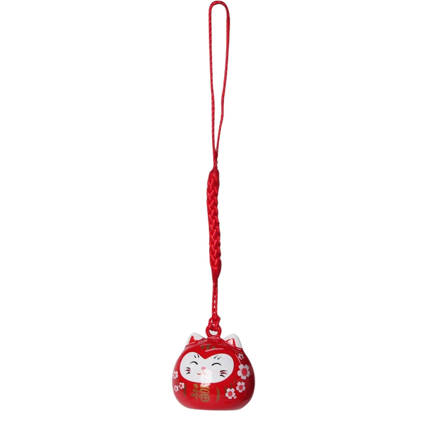 Daruma Cat Bell Charm