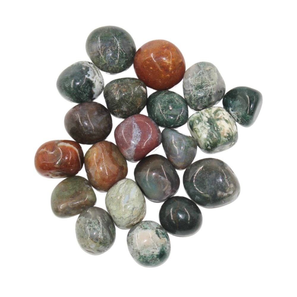 Tumbled Crystal - Moss Agate, 2lbs