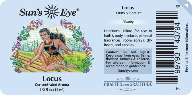 Lotus Fragrance Oil: .5 fl oz - Sun's Eye