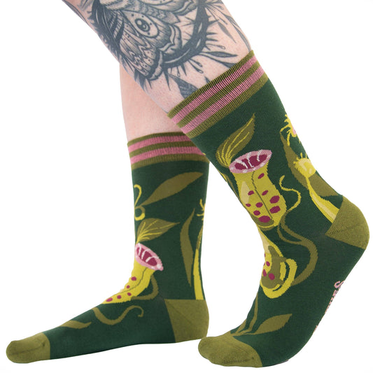 Socks - Foot Clothes - Pitcher Plant Crew Socks