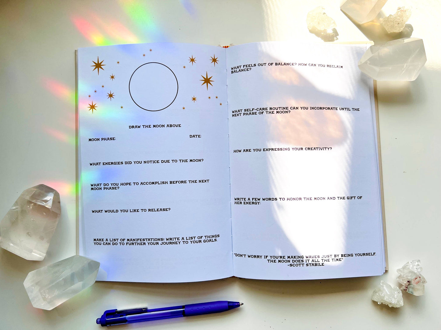 Moon Cycles Guided Journal