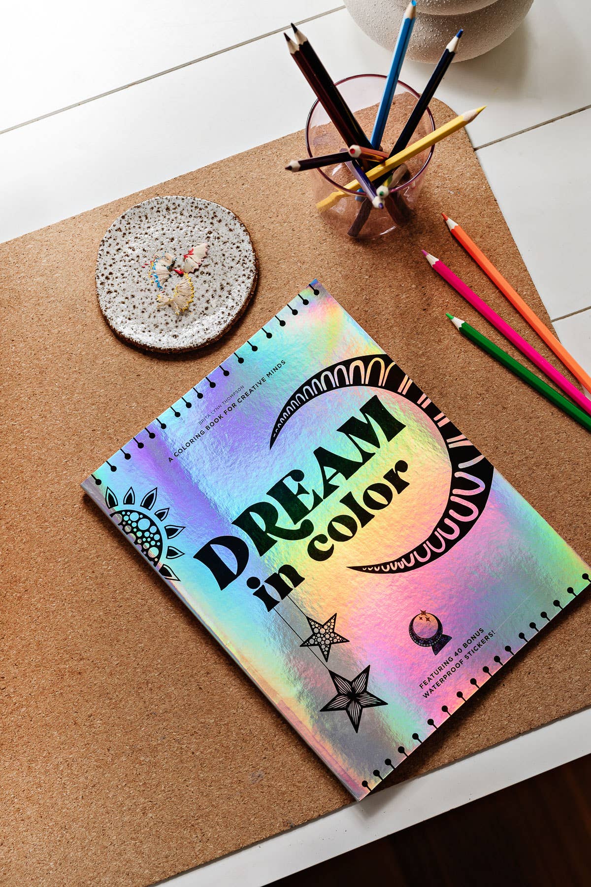 Dream in Color: Coloring Book & Waterproof Stickers