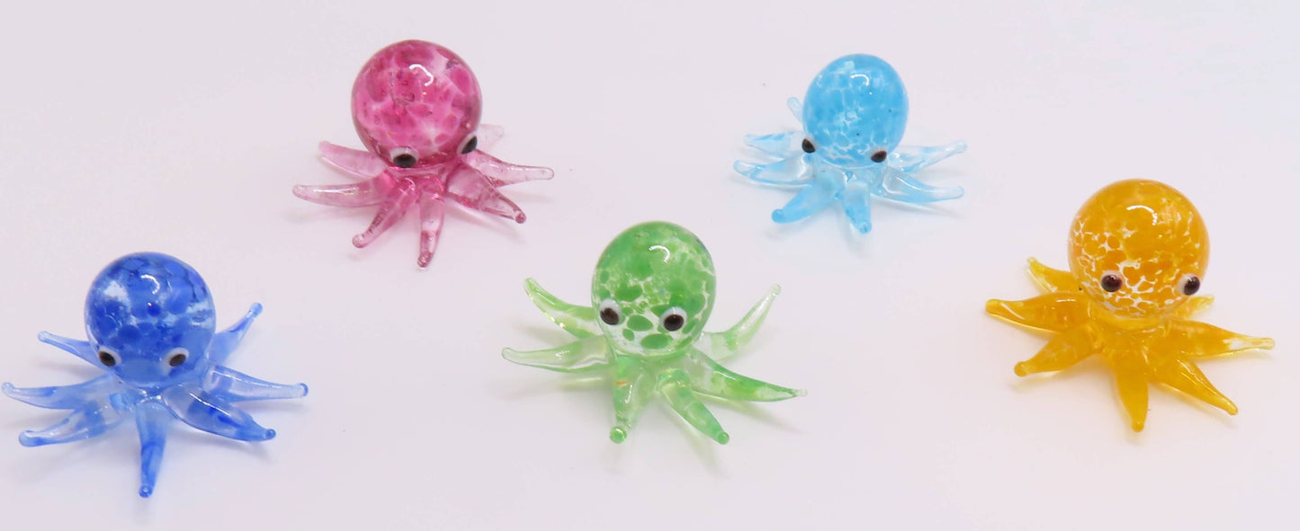 Handblown Glass Mini Octopus