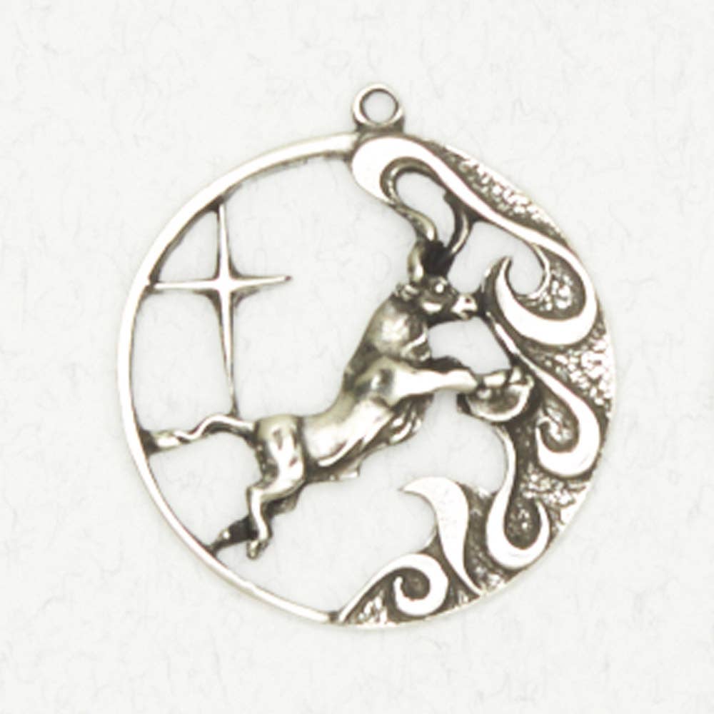 Nirvana Zodiac Pendant – Taurus: Pewter Design
