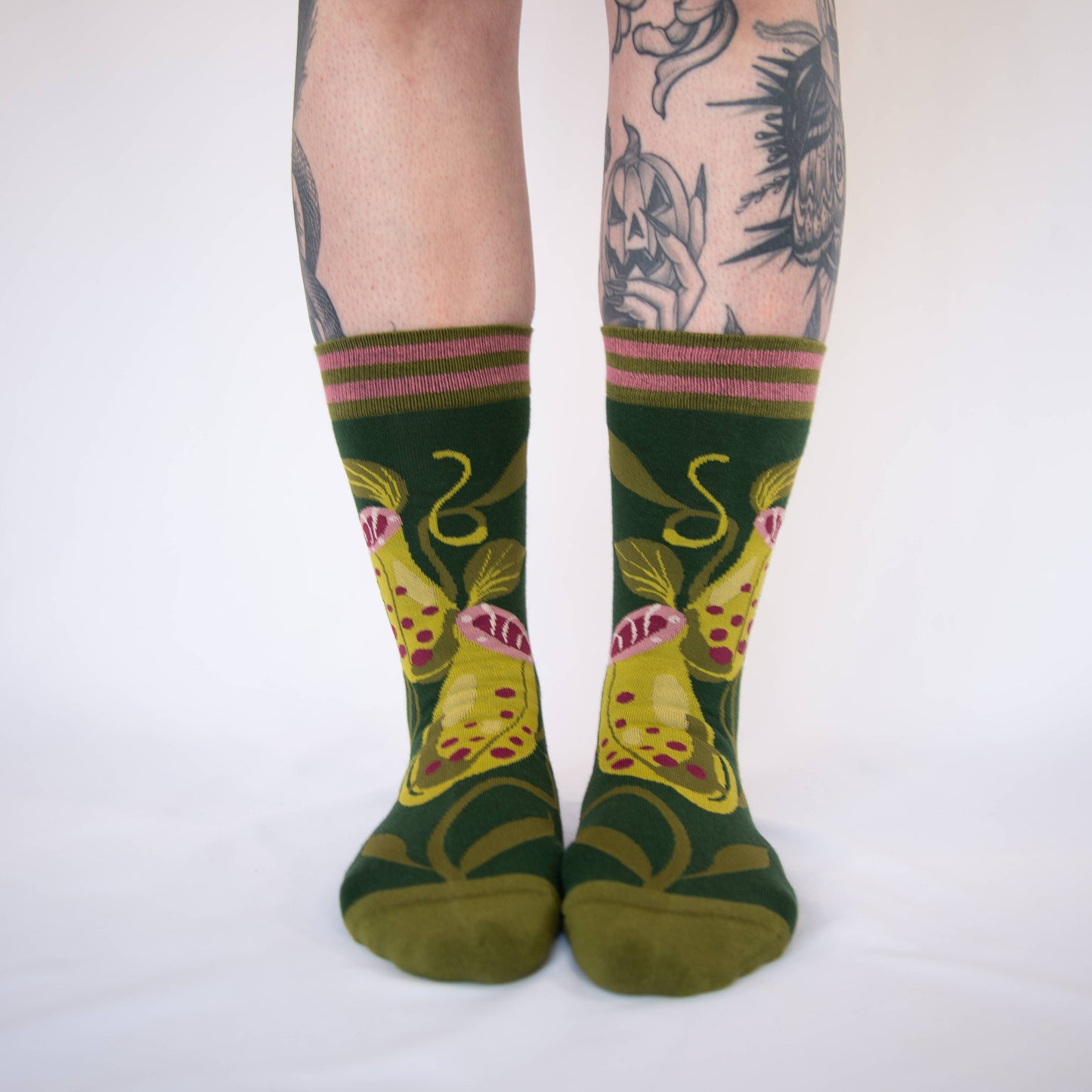 Socks - Foot Clothes - Pitcher Plant Crew Socks