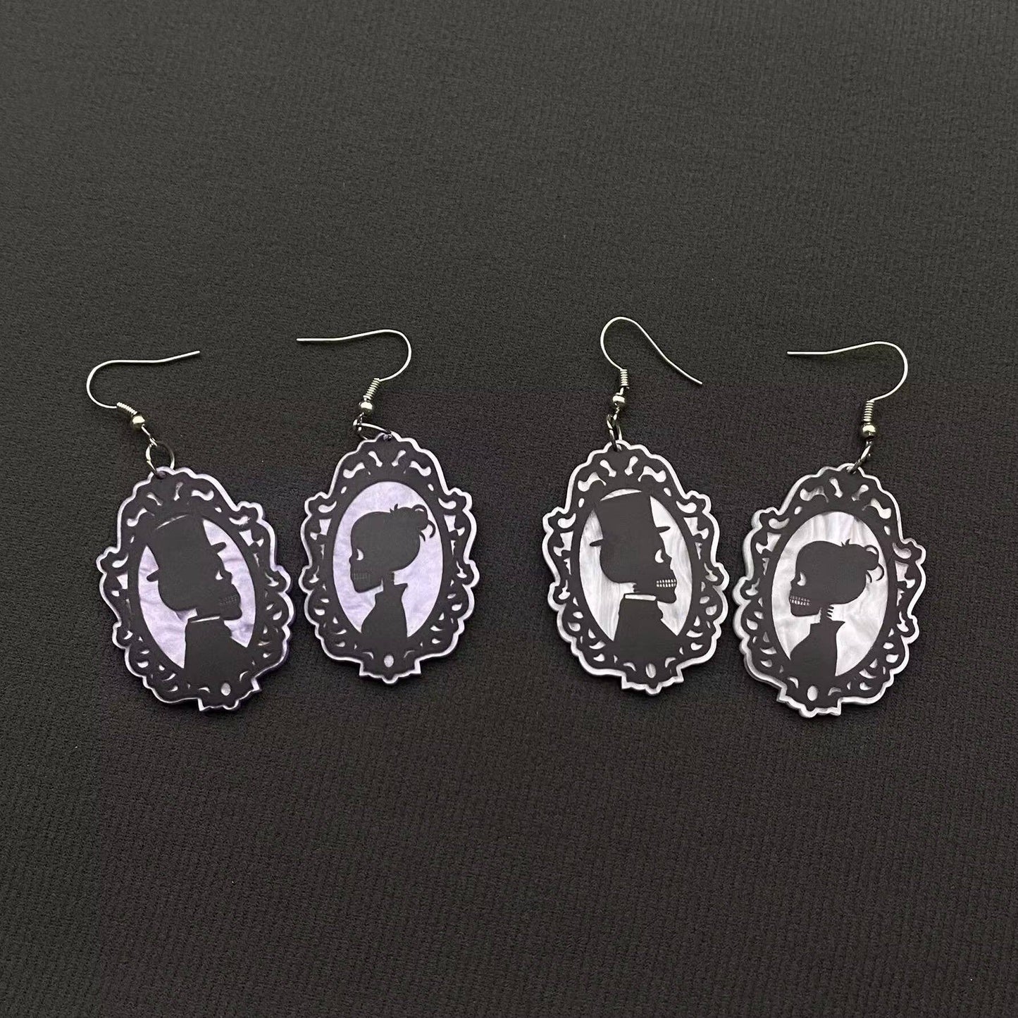 Earrings - Acrylic Ghost Couple Dangle