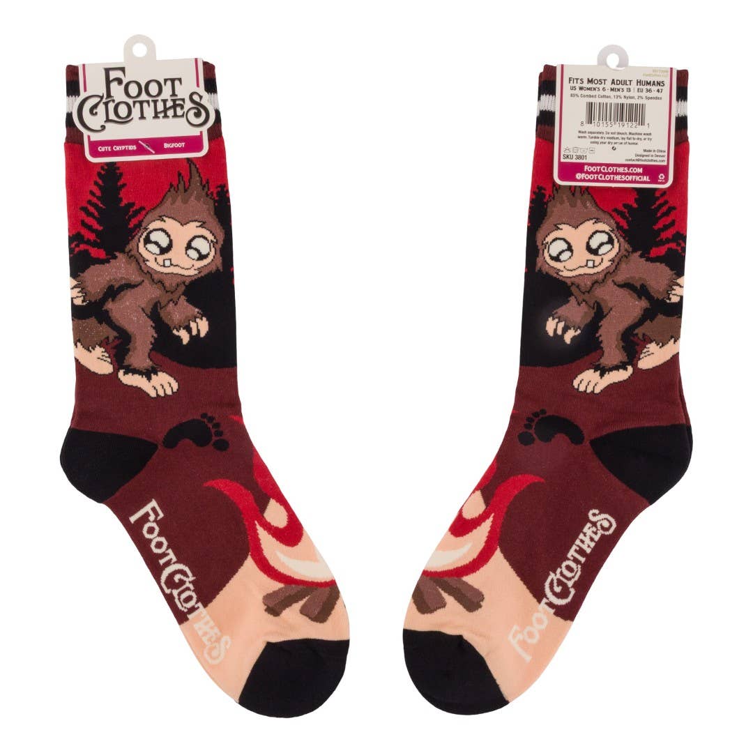 Foot Clothes - Cute Bigfoot Crew Socks