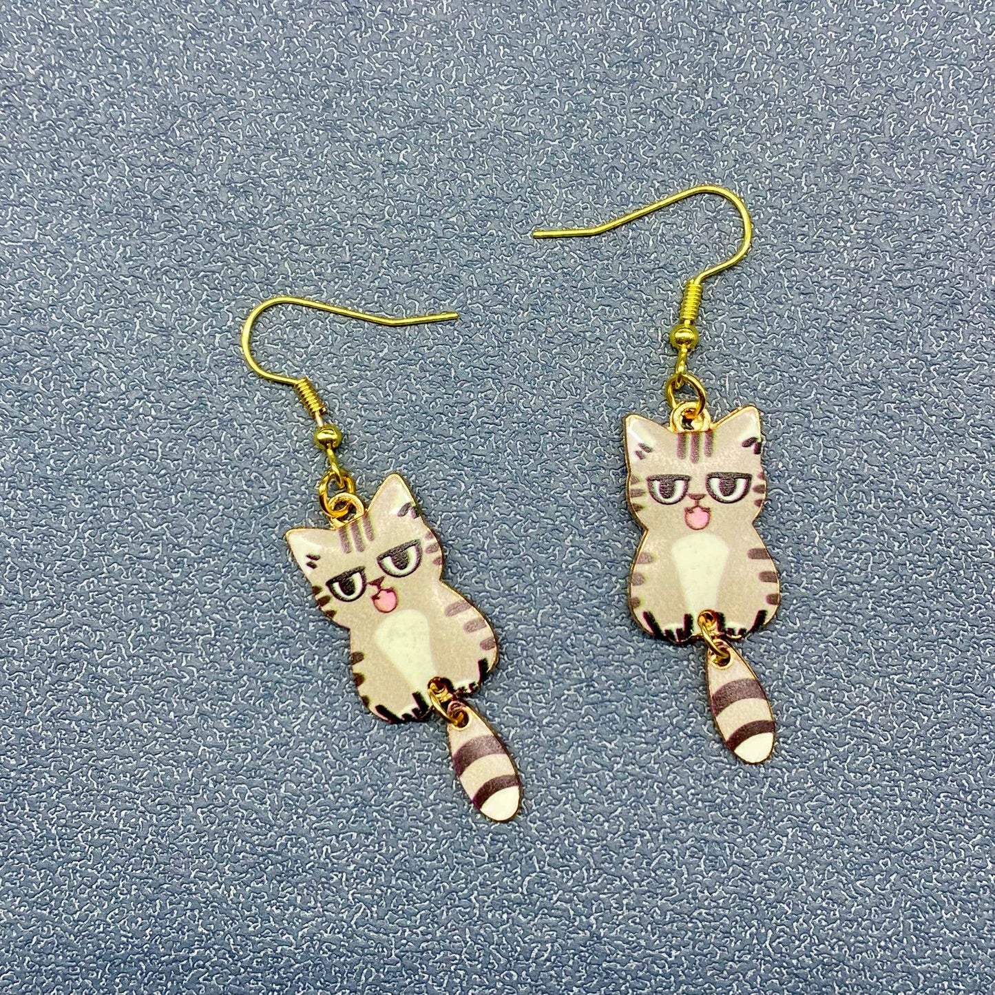 Earrings - Pink Cat Dangle