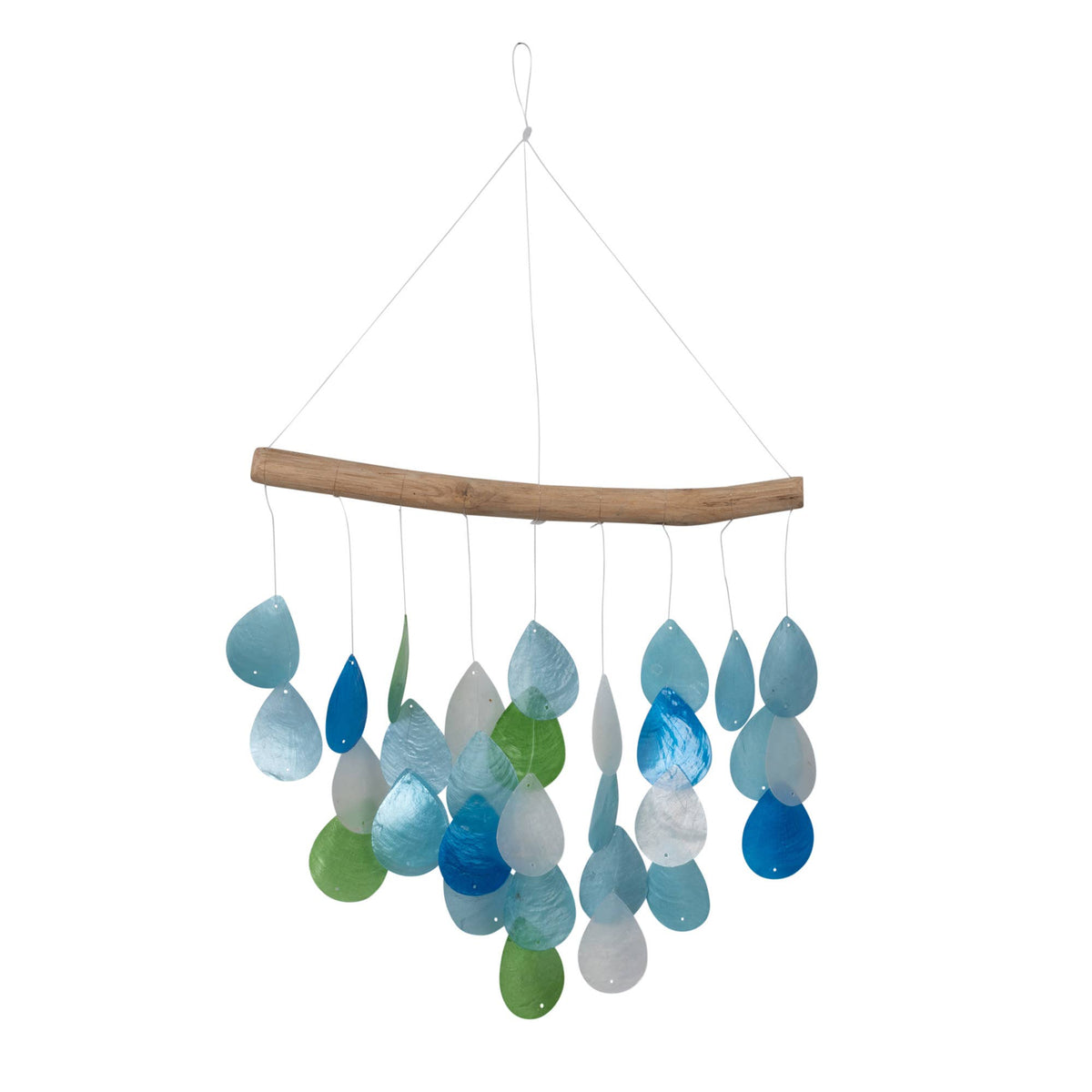 Aqua Capiz Shell Chime