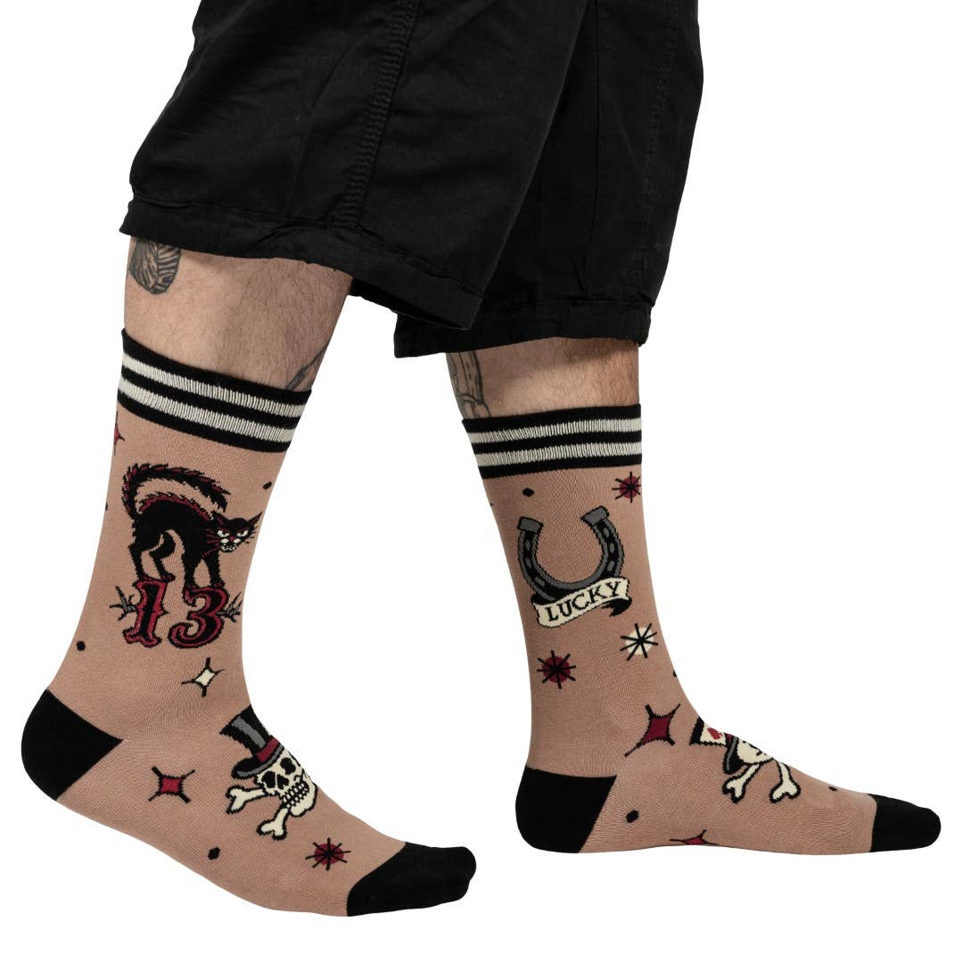 Foot Clothes - Superstitious Ink Crew Socks