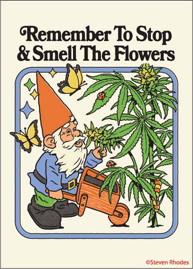 Magnet - Ephemera - Remember to Stop & Smell the Flowers