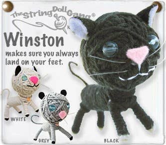 String Doll - Winston the Cat Keychain