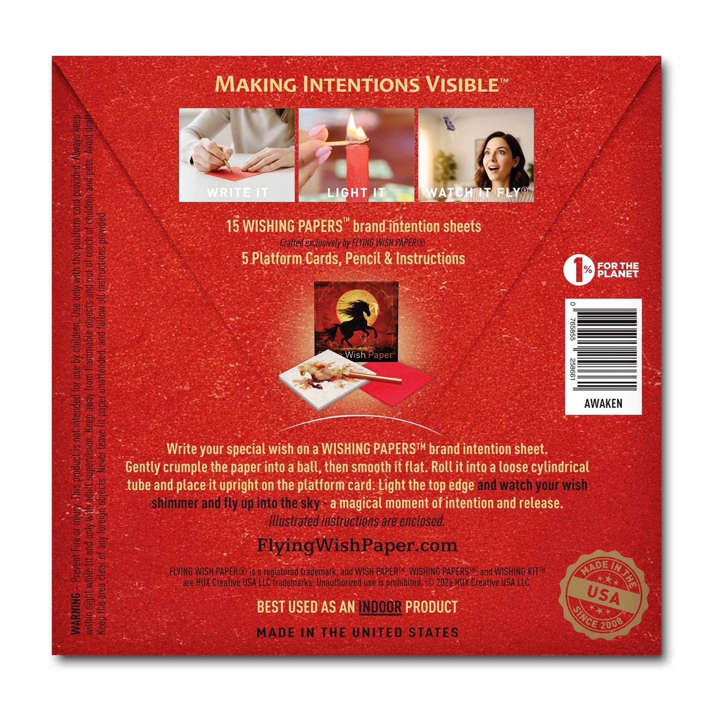 Awaken - Flying Wish Paper® Gift Kit, Freedom & Growth