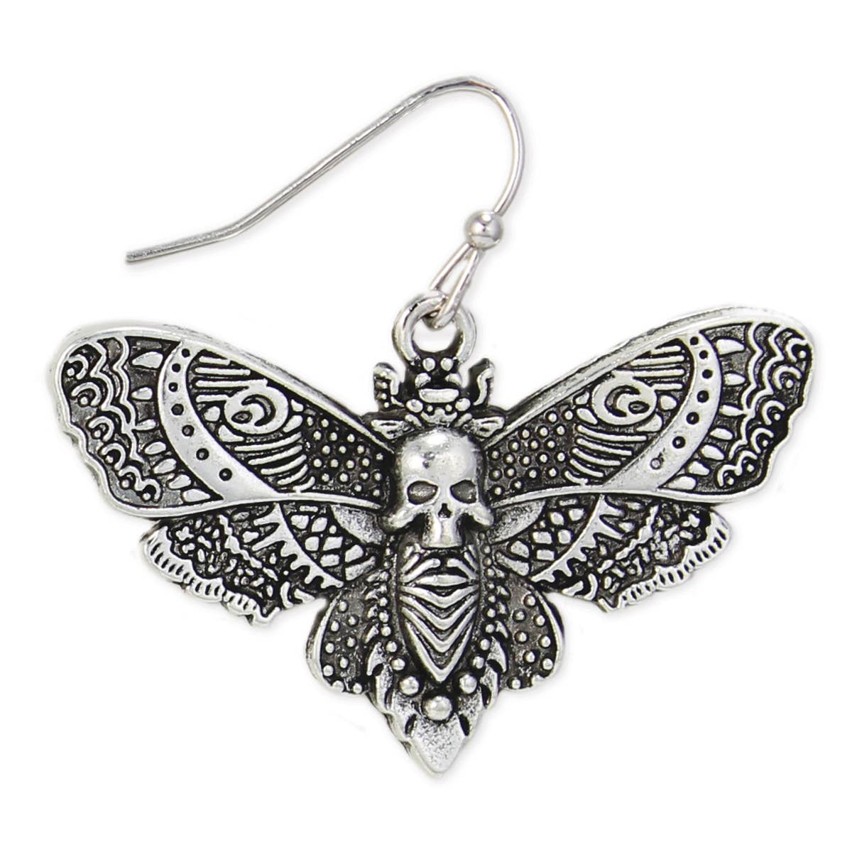 Earrings - Deaths Head Moth