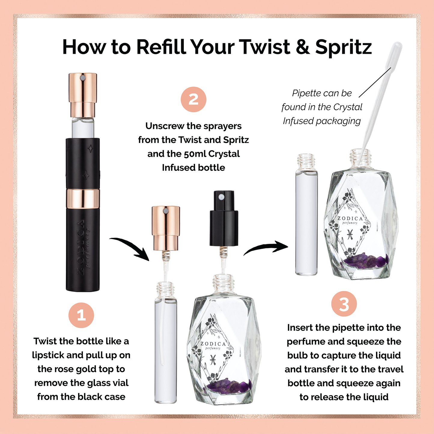 Zodica Perfume - Virgo - Twist & Spritz Travel Spray Gift Set 8ml