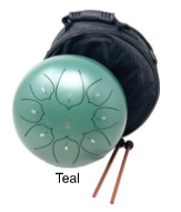 6 Inch Atma Buti Happy Drum with Multi Notes-Teal