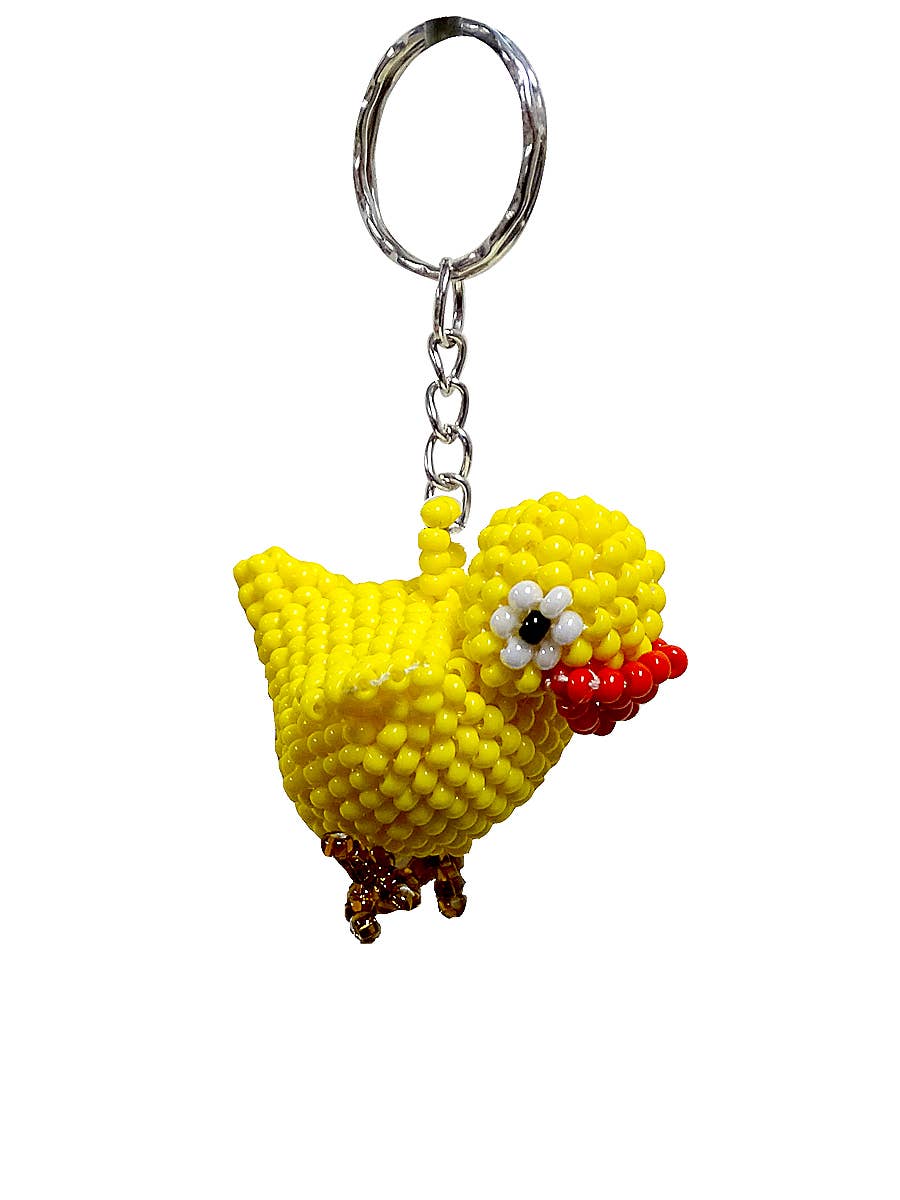 Beaded Baby Chick Keychain