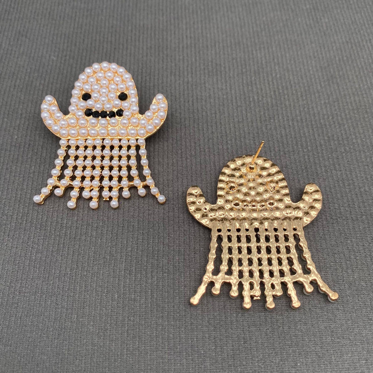 Halloween Pearl inlaid Ghost  Earrings