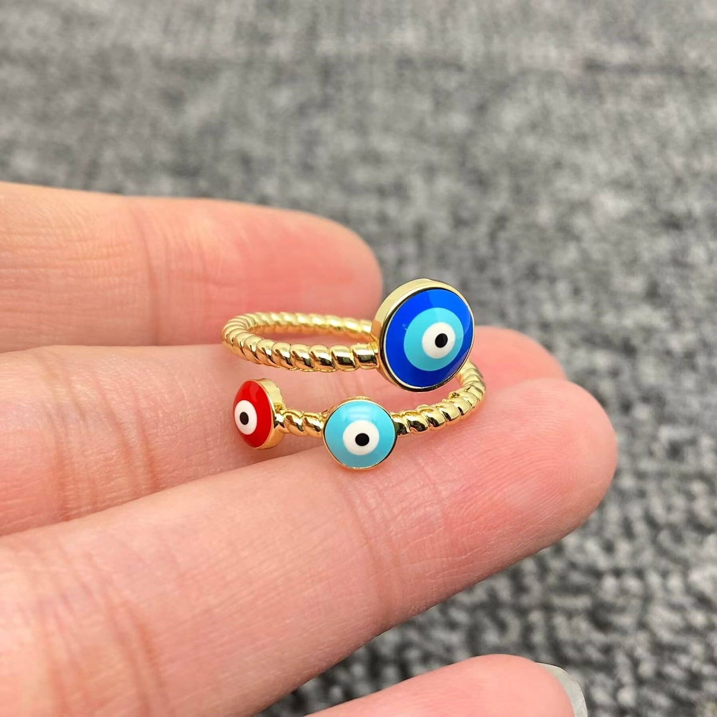 Turkish Eye Ring - Pastel (Evil Eye)