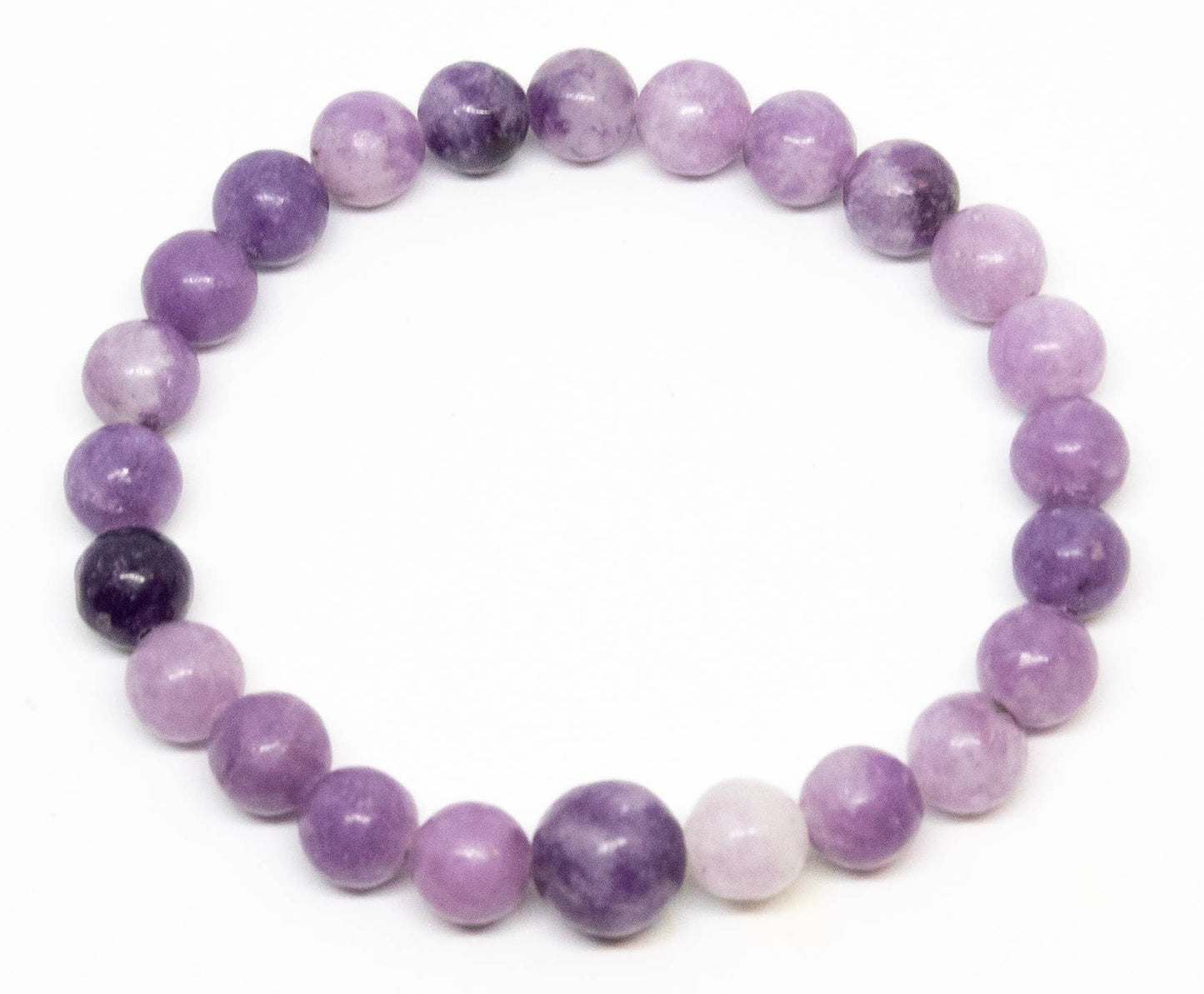 Beaded Bracelet - Lepidolite Wrist Mala - 8mm