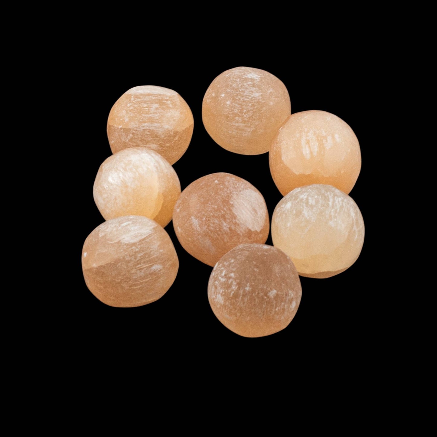 Selenite Spheres 2.5cm Orange -5 pieces