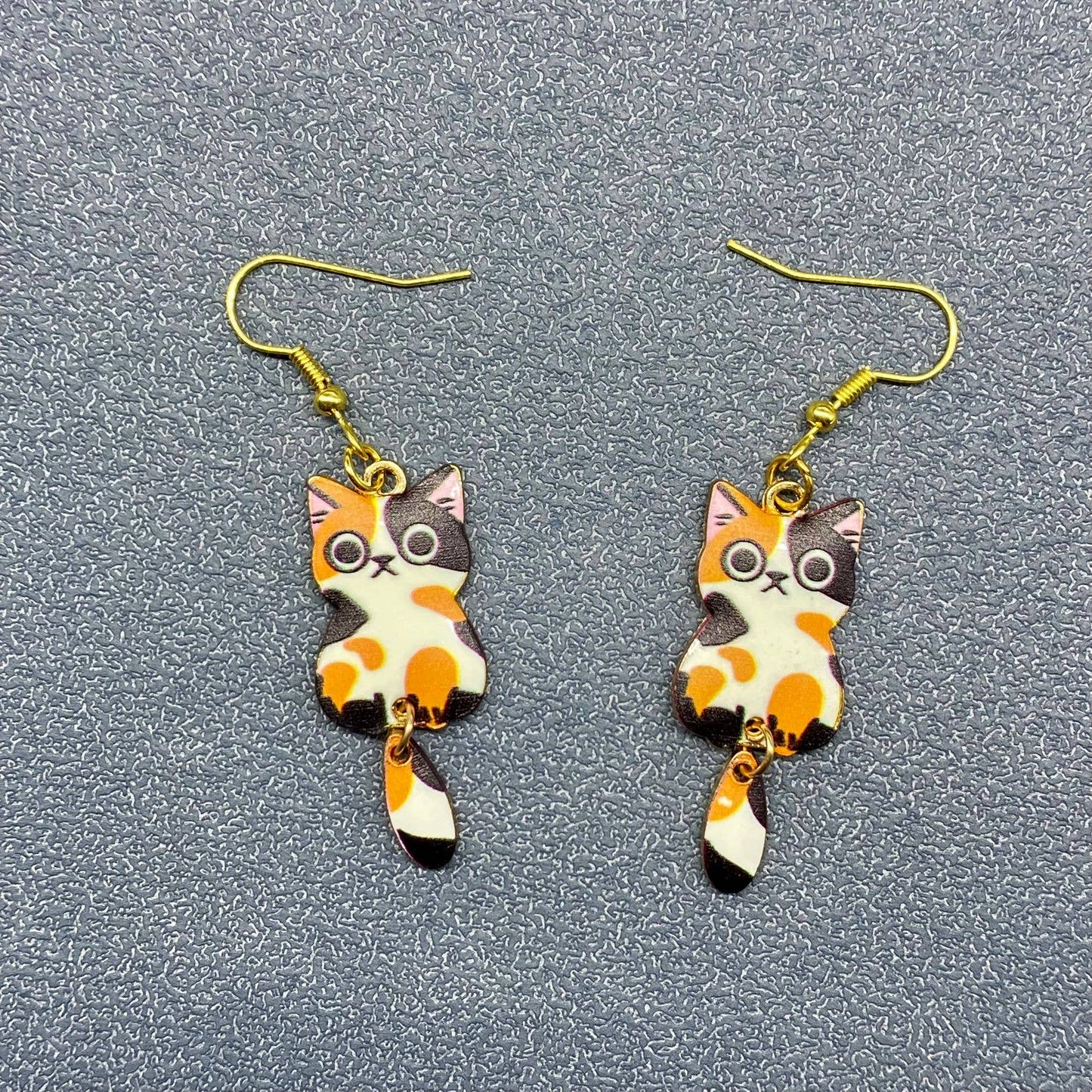 Earrings - Pink Cat Dangle