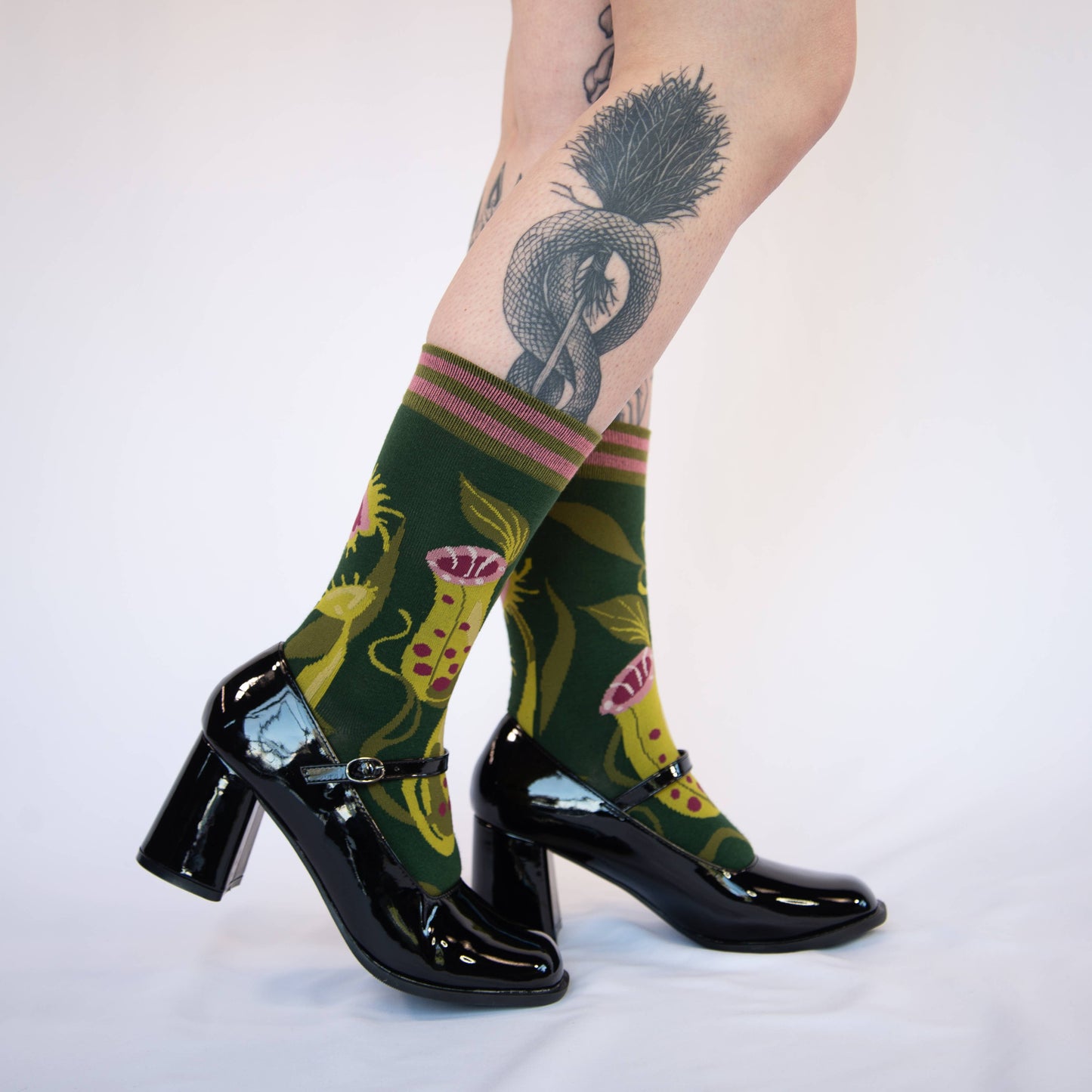 Socks - Foot Clothes - Pitcher Plant Crew Socks