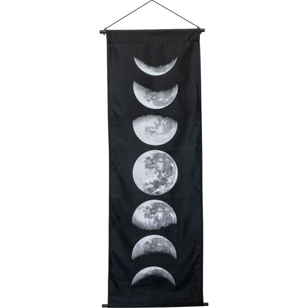 Cotton Hand Printed Banner - Moon Phases