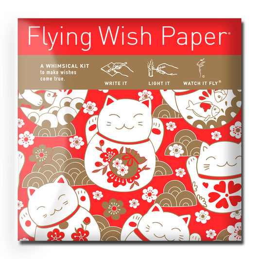 Flying Wish Paper - Lucky Cat / Wish-Making Kit / 15 WISH PAPER™ + Accessories
