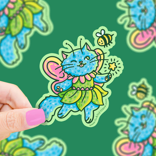 Stickers - TS - Fairy Kitty Whimsical Fairycore Cottage