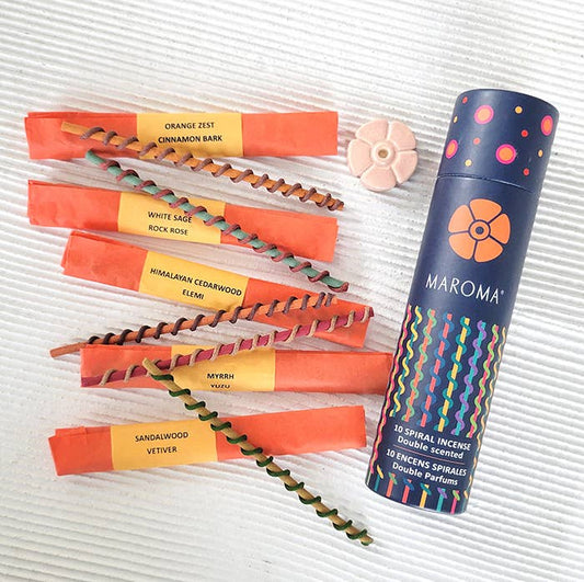 Maroma Spiral Incense Orange Set