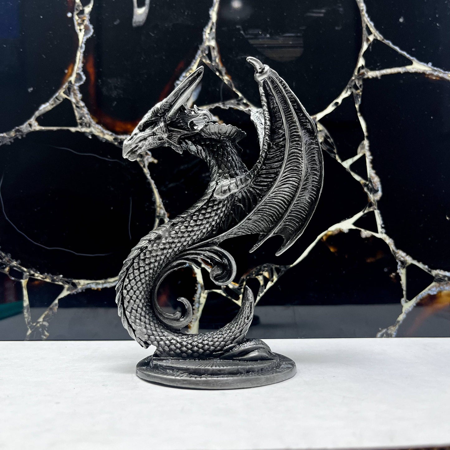 Dragon Sphere Holder - SIlver